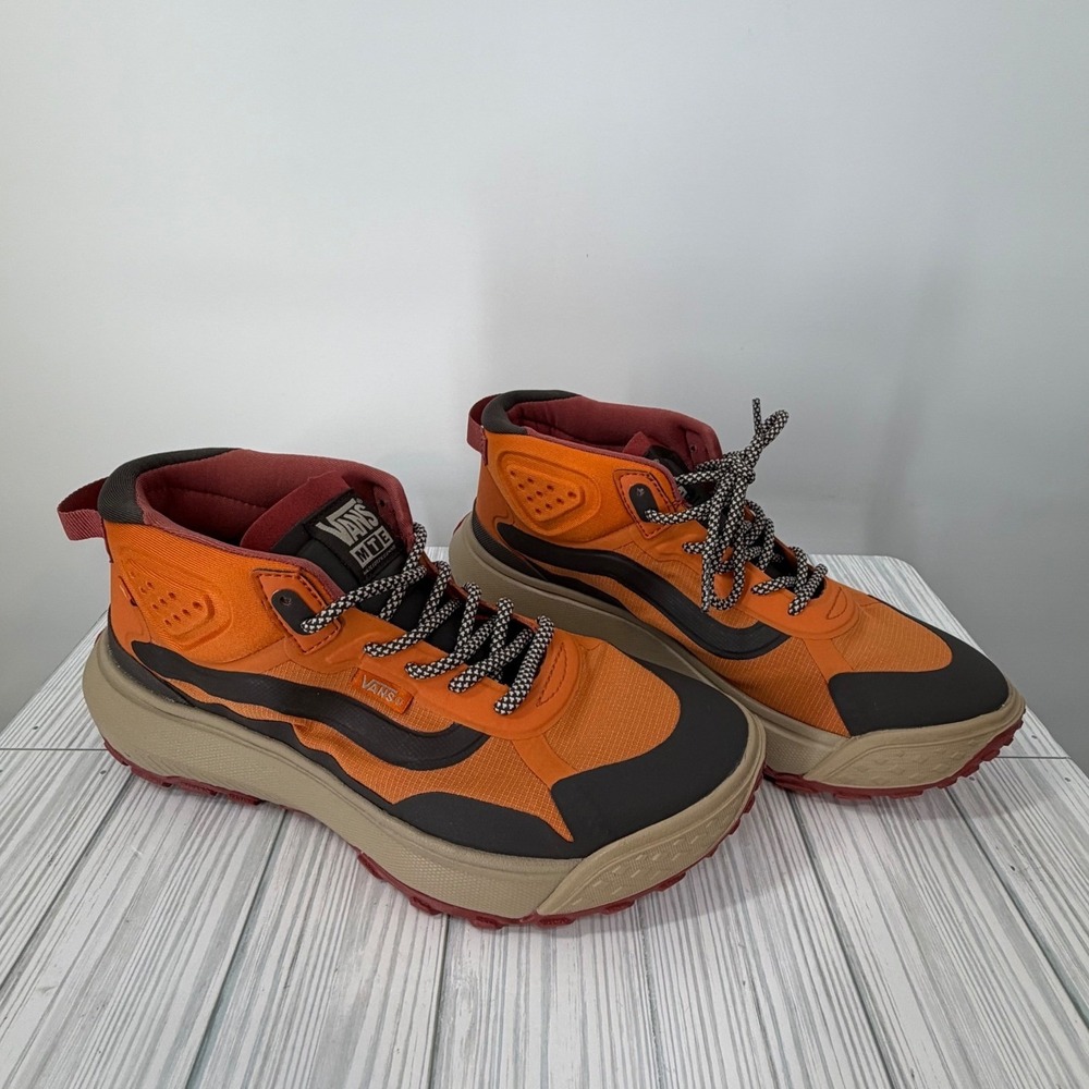 Vans Mte Crosspath Mid Marmalade Orange Sneakers Mens 7 Womens 8.5 NEW UNISEX